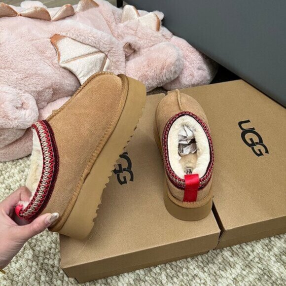 Women UGG Tazz Tasman Slipper Chestnut Suede Upper - Picture 5 of 9